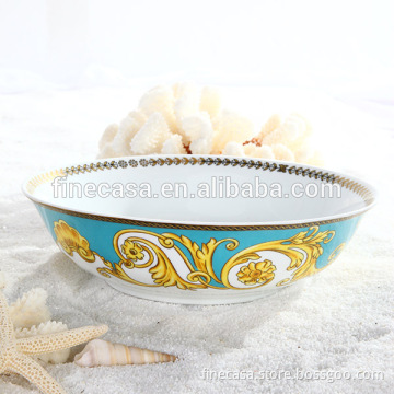 9 Inches Luxury Large Porcelain Fruit Bowl of Sea Goddness